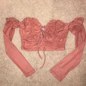 Dusty pink crop top